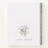 キュートイエローメド素朴フローラリース結婚ズ ノートブック (裏面)