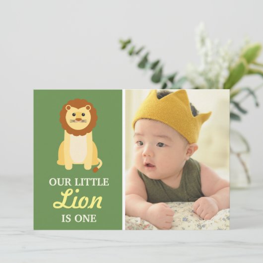 キュートイエローライオン男の赤ちゃん第1回生誕会 招待状 (スタンド正面)