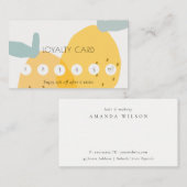 キュートイエローレモンフルーティシトラス6パンチロイヤリティ 名刺 (正面/裏面)