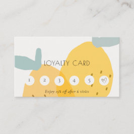 キュートイエローレモンフルーティシトラス6パンチロイヤリティ 名刺