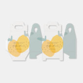 キュートイエローレモンフルーティー柑橘系ベビーシャワー フェイバーボックス (折り畳みなし)