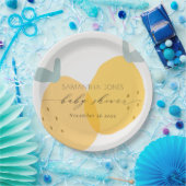 キュートイエローレモンフルーティー柑橘系ベビーシャワー ペーパープレート (パーティー)