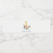 キュートイエロー飛行機キレーフスターズ子供の誕生日ワット ペットボトルラベル (シングルラベル)