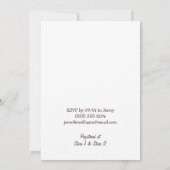 キュートイエロー&ブラックビーブライダルシャワー 招待状 (裏面)