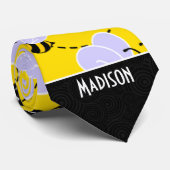 キュートイエロー&ブラックビー ネクタイ (ロール)