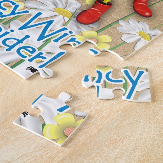 キュートインシーウィンシースパイダーイラストレーション ジグソーパズル (側面)