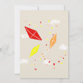 キュートインスカイスケッチ子供の誕生日 招待状 (裏面)