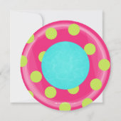 キュートインナーチューブフローティサマープールパーティー 招待状 (裏面)