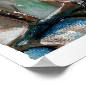 キュートイースタンブルーバードウィンターアートプリント ポスター (角)