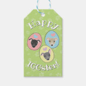 キュートイースターエッグイタリアングレイハウンドおもしろい犬恋人 ギフトタグ (正面)