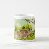 キュートイースターエッグ狩りホリデー コーヒーマグカップ (中央)