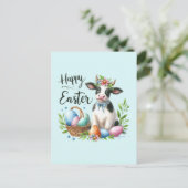 キュートイースターカウアド文字 ポストカード (スタンド正面)