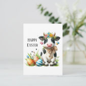 キュートイースターカウアド文字 ポストカード (スタンド正面)