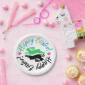 キュートイースターカラフル春ブンニーイラストレーション ペーパープレート (パーティー)