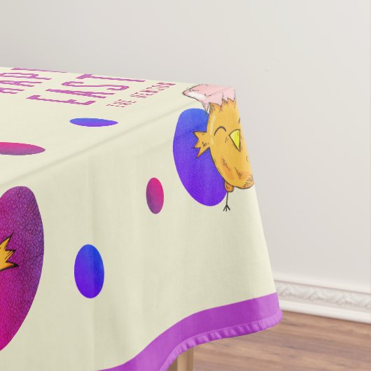 キュートイースターシックアンドエッグハッピーイースターホリデー テーブルクロス (インサイチュ)