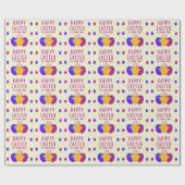 キュートイースターシックアンドエッグハッピーイースターホリデー ラッピングペーパー (フラット)