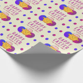 キュートイースターシックアンドエッグハッピーイースターホリデー ラッピングペーパー (角)