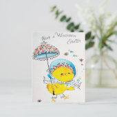 キュートイースターシックホリディハガードレトロヴィンテージ シーズンポストカード (スタンド正面)