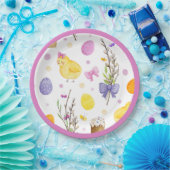 キュートイースターシック&エッグパステル ペーパープレート (パーティー)