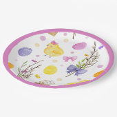 キュートイースターシック&エッグパステル ペーパープレート (アングル)