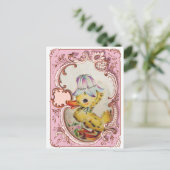 キュートイースターダクリングホリデーカード シーズンポストカード (スタンド正面)