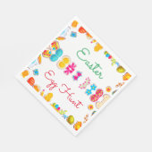 キュートイースターテーマ卵狩りパーティー紙ナプキン スタンダードランチョンナプキン (角)