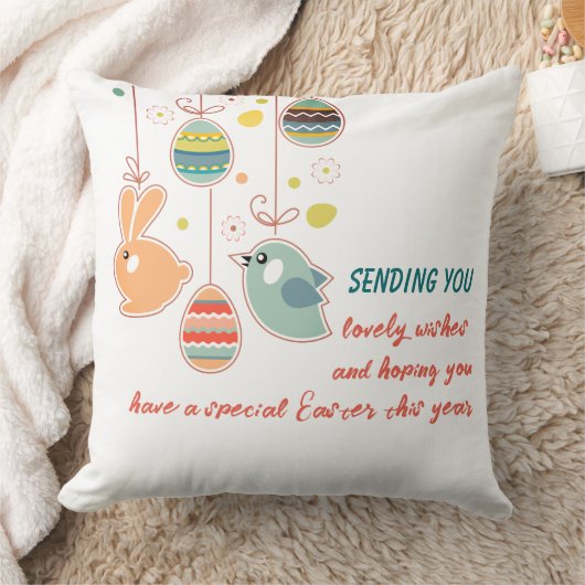キュートイースターデコレーション装飾用クッション クッション (ブランケット)