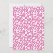 キュートイースターバニーとシック春子供の誕生日 招待状 (裏面)