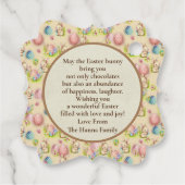 キュートイースターバニーとハッピー春の花休日 フェイバータグ (裏面)