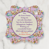 キュートイースターバニーとハッピー春の花休日 フェイバータグ (裏面)