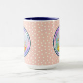 キュートイースターバニーとハッピー春の花休日 マグカップ (中央)