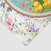 キュートイースターバニーとハッピー春の花休日 薄葉紙 (詳細)