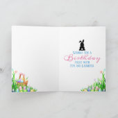 キュートイースターバニーとフルムーンハッピーバースデー カード (内部)