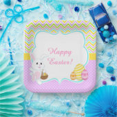 キュートイースターバニーイースターエッグ狩り ペーパープレート (パーティー)