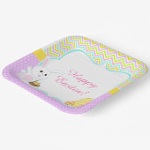 キュートイースターバニーイースターエッグ狩り ペーパープレート (傾斜あり)