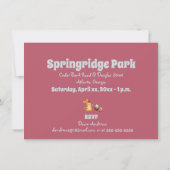 キュートイースターバニーエッグ狩り招待状 招待状 (裏面)