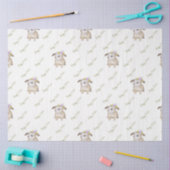 キュートイースターバニーシリーズデザイン2 薄葉紙 (クラフト)