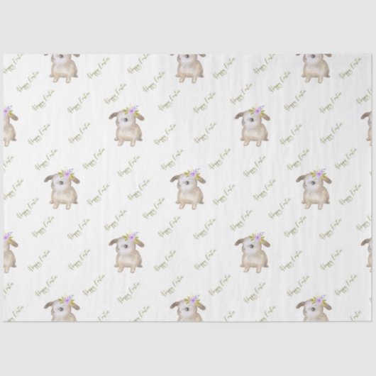 キュートイースターバニーシリーズデザイン2 薄葉紙 (正面)