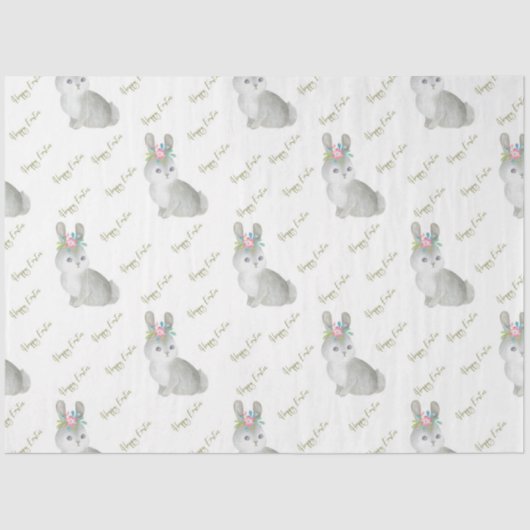 キュートイースターバニーシリーズデザイン3 薄葉紙 (正面)
