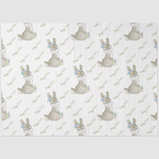 キュートイースターバニーシリーズデザイン5 薄葉紙 (正面)