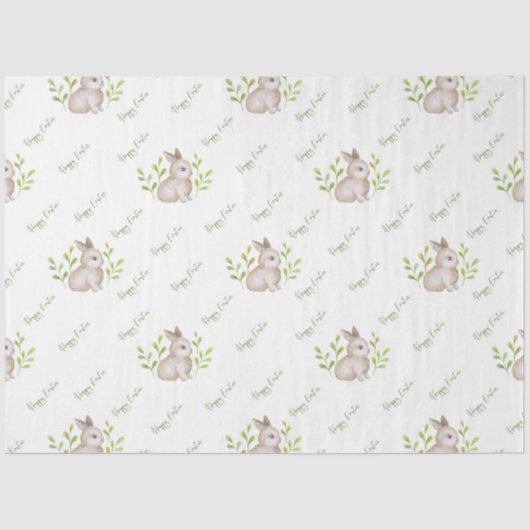 キュートイースターバニーシリーズデザイン7 薄葉紙 (正面)