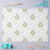 キュートイースターバニーシリーズデザイン8 薄葉紙 (クラフト)