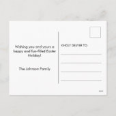 キュートイースターバニーズアンドエッグイラストレーション シーズンポストカード (裏面)