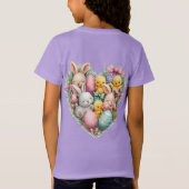 キュートイースターバニーズアンドシックスパステルコテージコア Tシャツ (裏面)