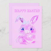 キュートイースターバニープリスクール先生ピンクイースター シーズンカード (正面/裏面)