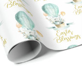 キュートイースターバニーホットバルーンイースター恵み ラッピングペーパー (ロールコーナー)