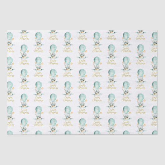 キュートイースターバニーホットバルーンイースター恵み 薄葉紙 (正面)