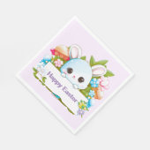 キュートイースターバニーホリデイ紙 スタンダードランチョンナプキン (角)