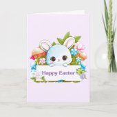 キュートイースターバニーホリデーカード カード (正面)