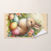 キュートイースターバニーホリデーハンドタオル ハンドタオル (ハンドタオル)